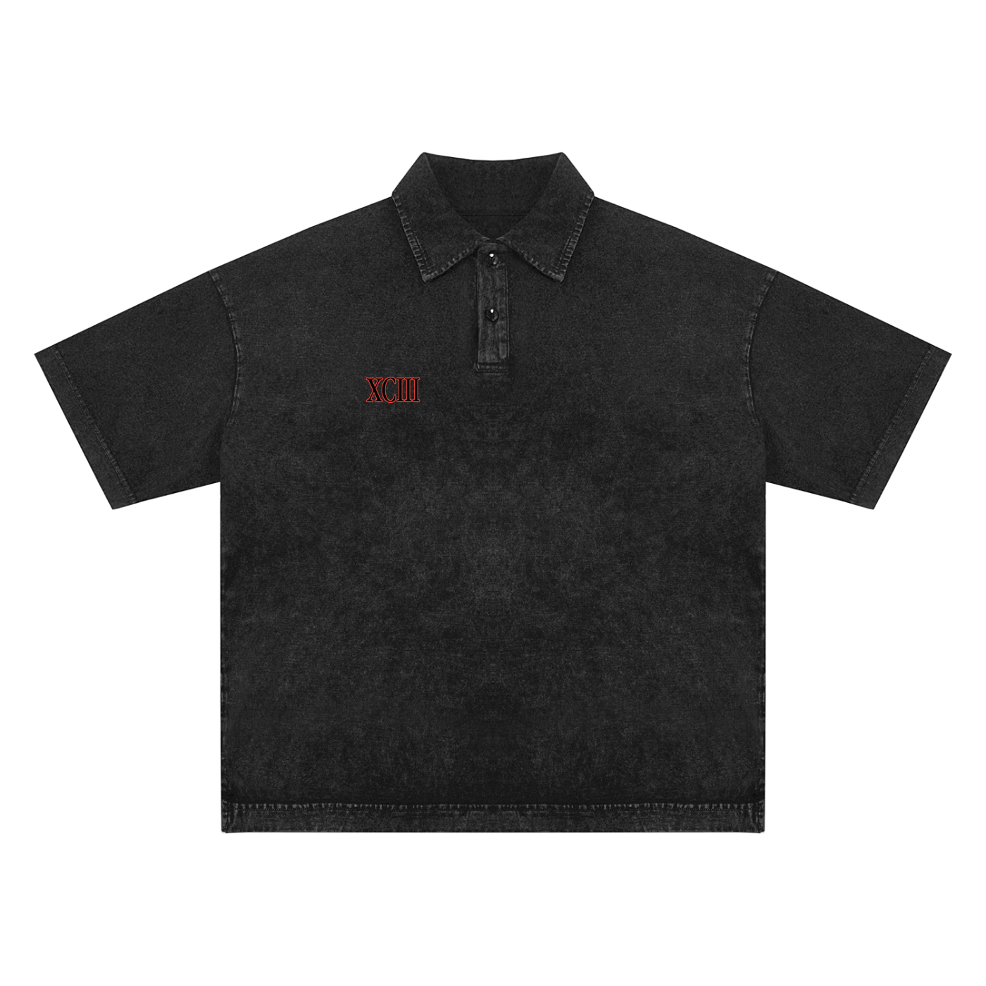 CRYPTIK93 Heavyweight Snow-Washed Polo T-Shirt