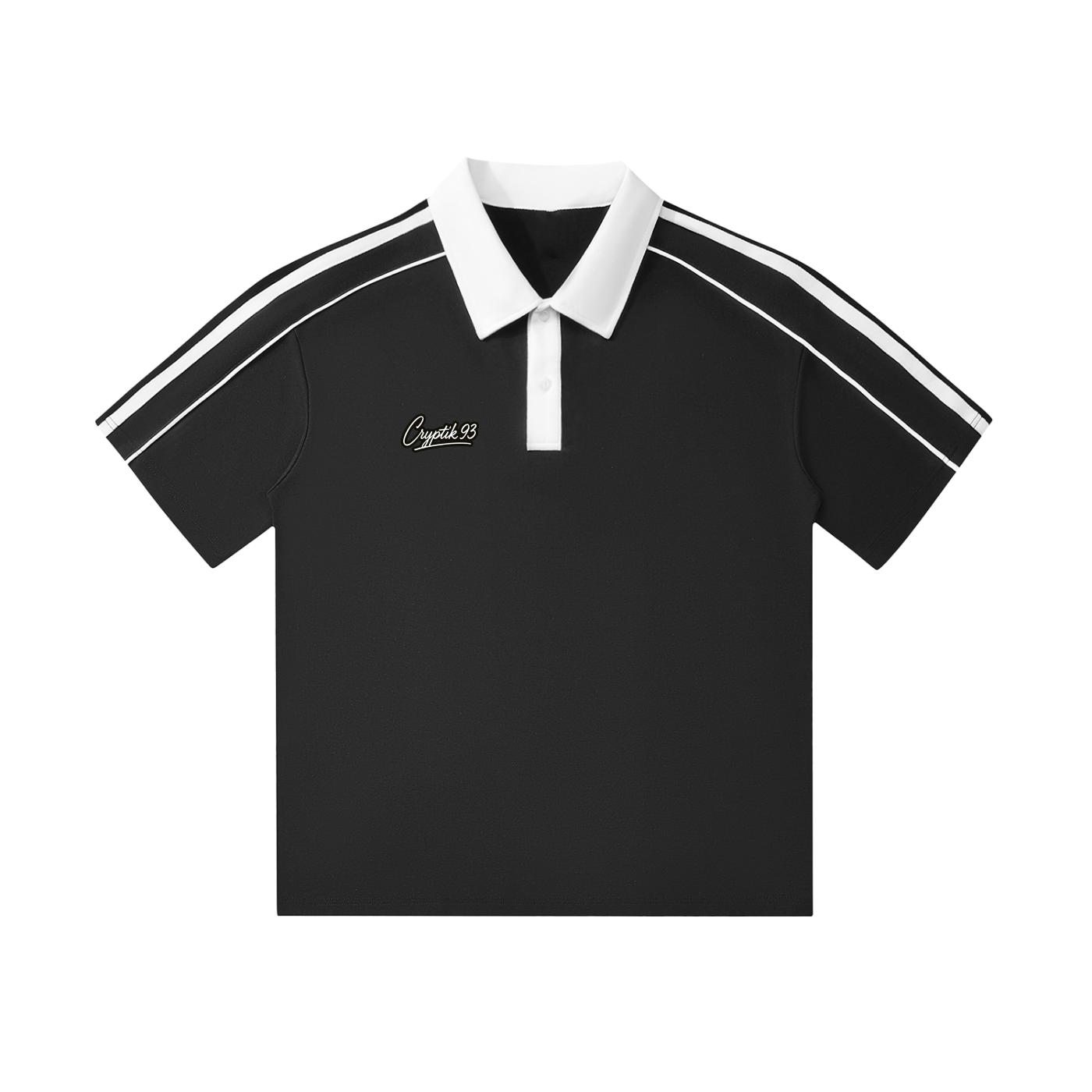 Contrast Collar Short-Sleeve Polo Shirt