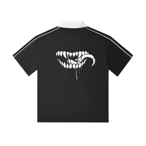 Contrast Collar Short-Sleeve Polo Shirt