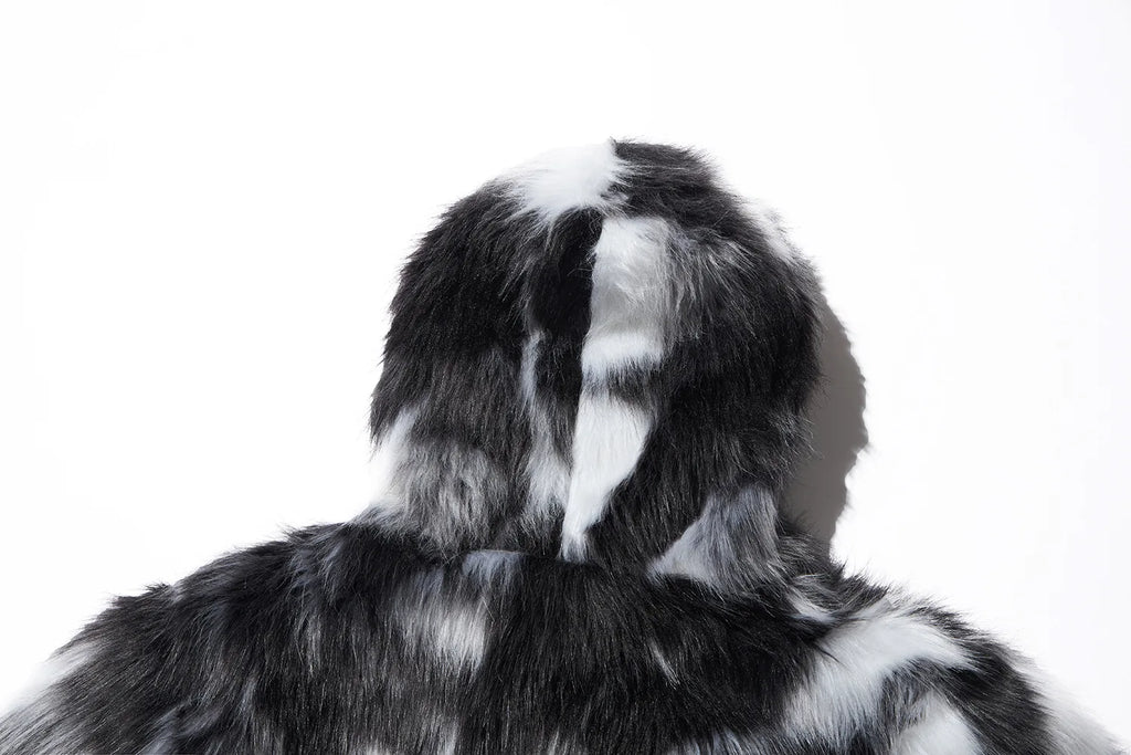 Men's Faux Fur Coat Winter Thick Warm Hooded Jacket Luxury Mink Style Overcoat European Style Faux Fur Men's Faux Mink Coat