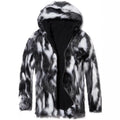 Men's Faux Fur Coat Winter Thick Warm Hooded Jacket Luxury Mink Style Overcoat European Style Faux Fur Men's Faux Mink Coat