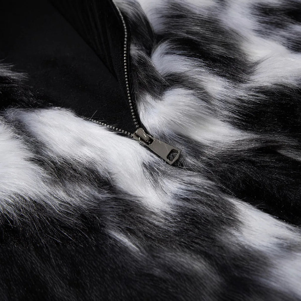 Men's Faux Fur Coat Winter Thick Warm Hooded Jacket Luxury Mink Style Overcoat European Style Faux Fur Men's Faux Mink Coat