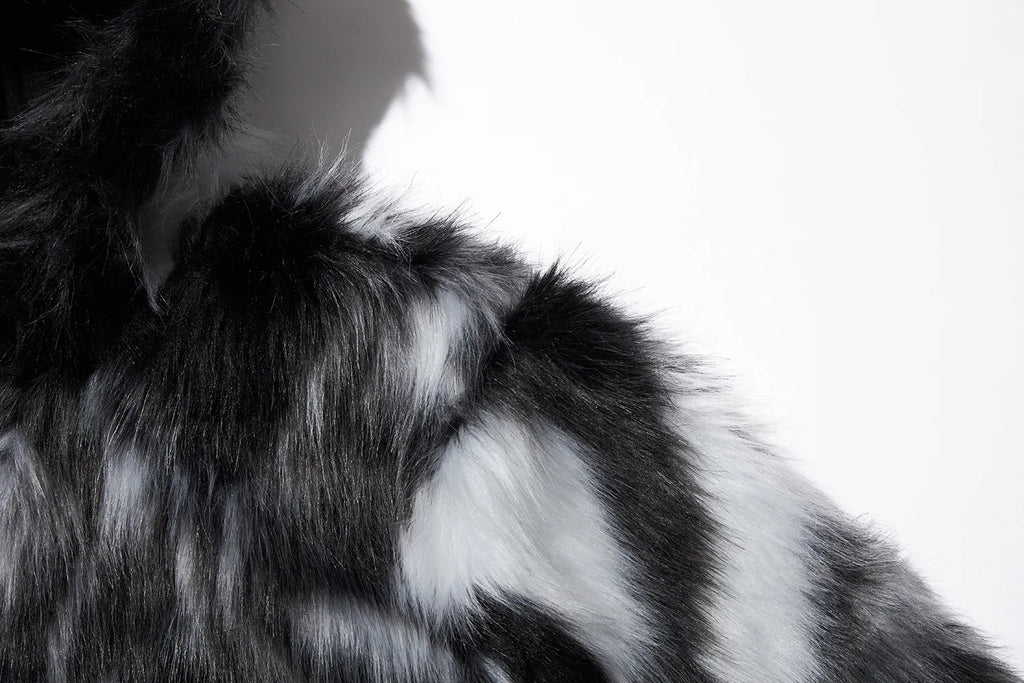 Men's Faux Fur Coat Winter Thick Warm Hooded Jacket Luxury Mink Style Overcoat European Style Faux Fur Men's Faux Mink Coat